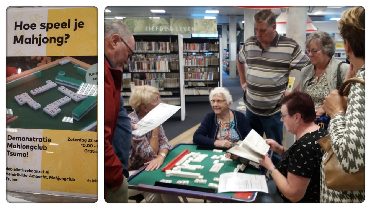 Demonstratieochtend Mahjong in de bibliotheek