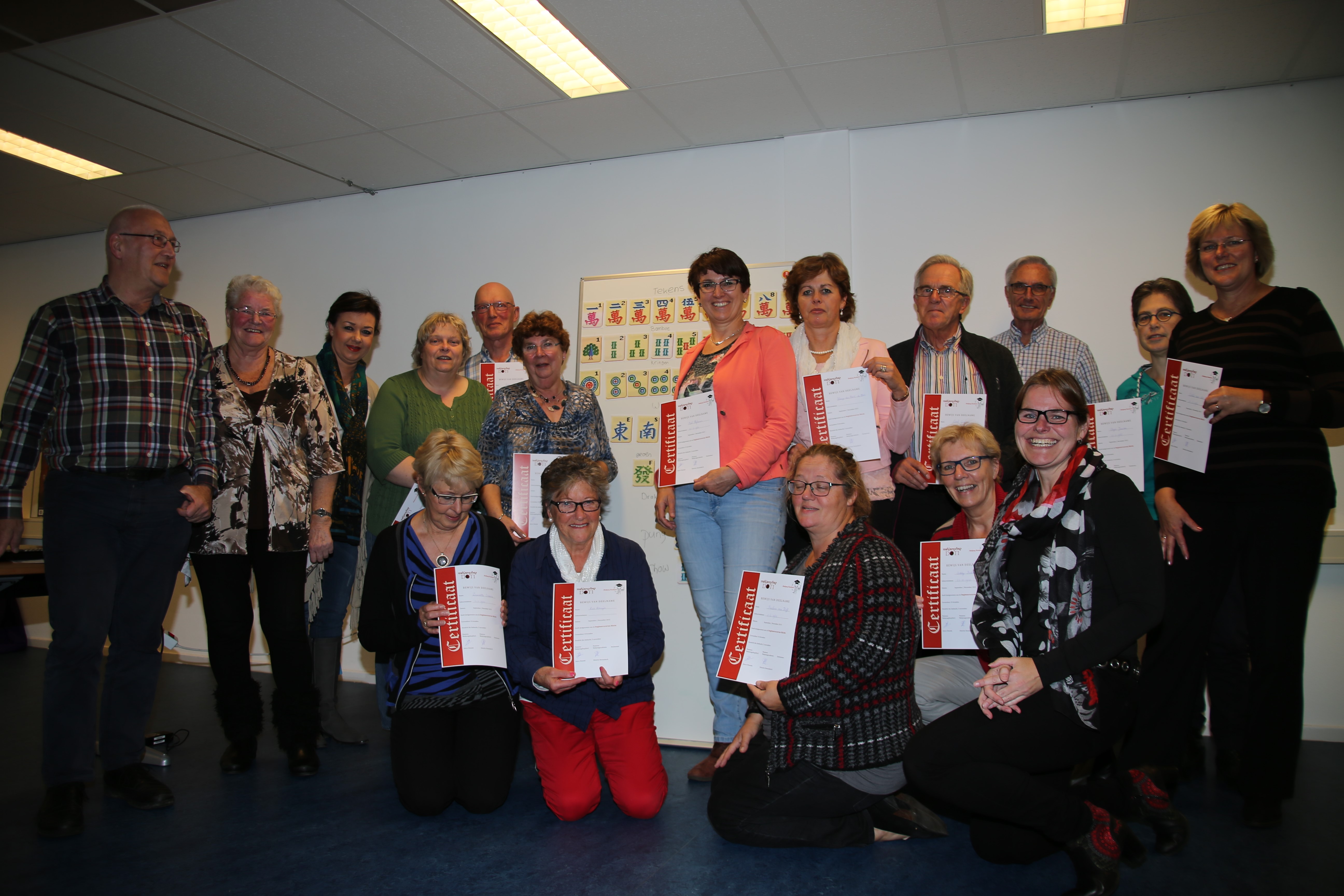  Certificaten uitgereikt aan deelnemers cursus Riichi 